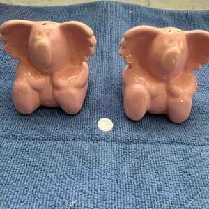 Pink Ceramic Koala Bears Salt and Pepper Shakers - Home Accents
